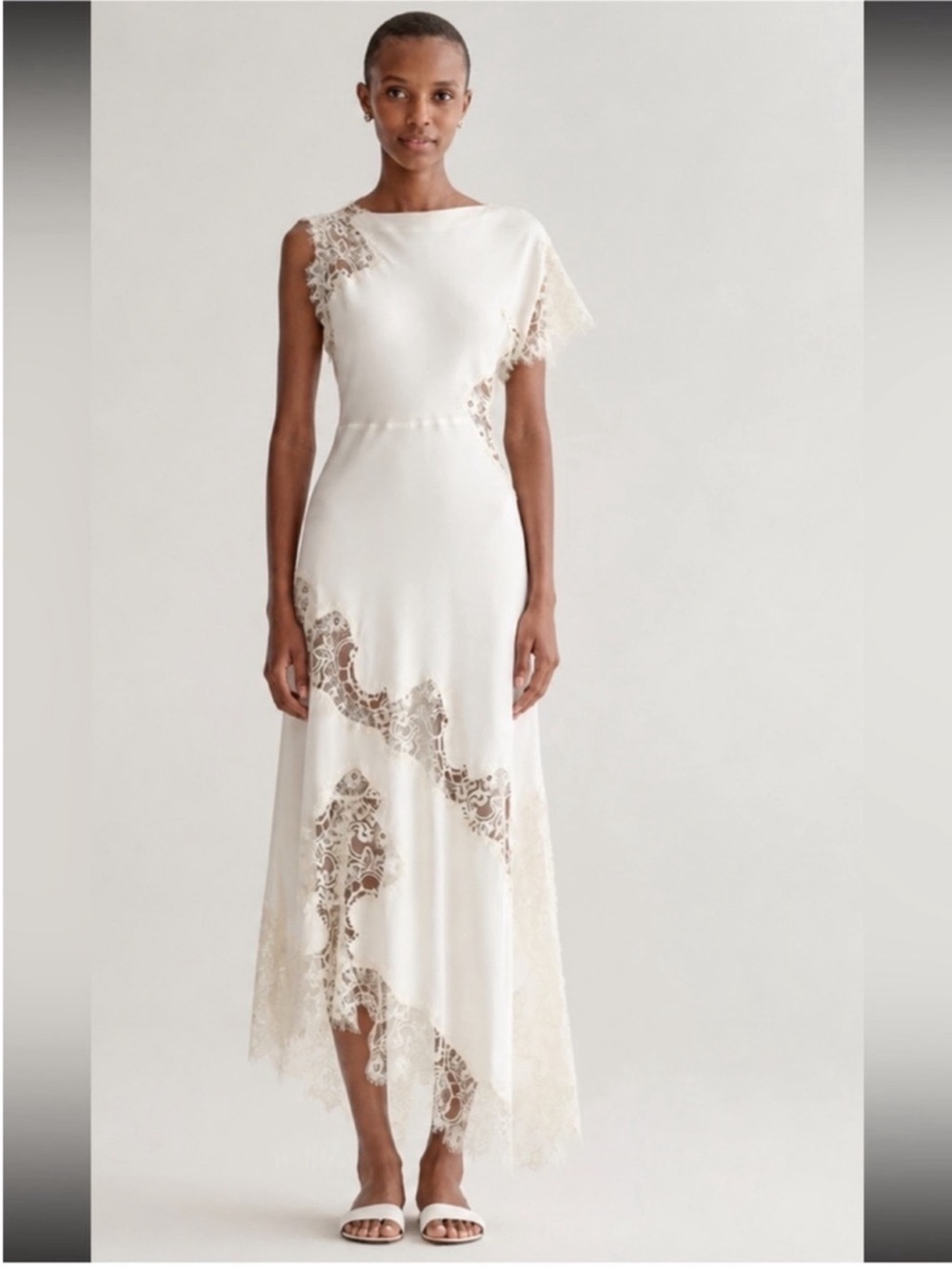 A.L.C. Alessia Satin Lace Maxi Dress - Picture 5 of 7